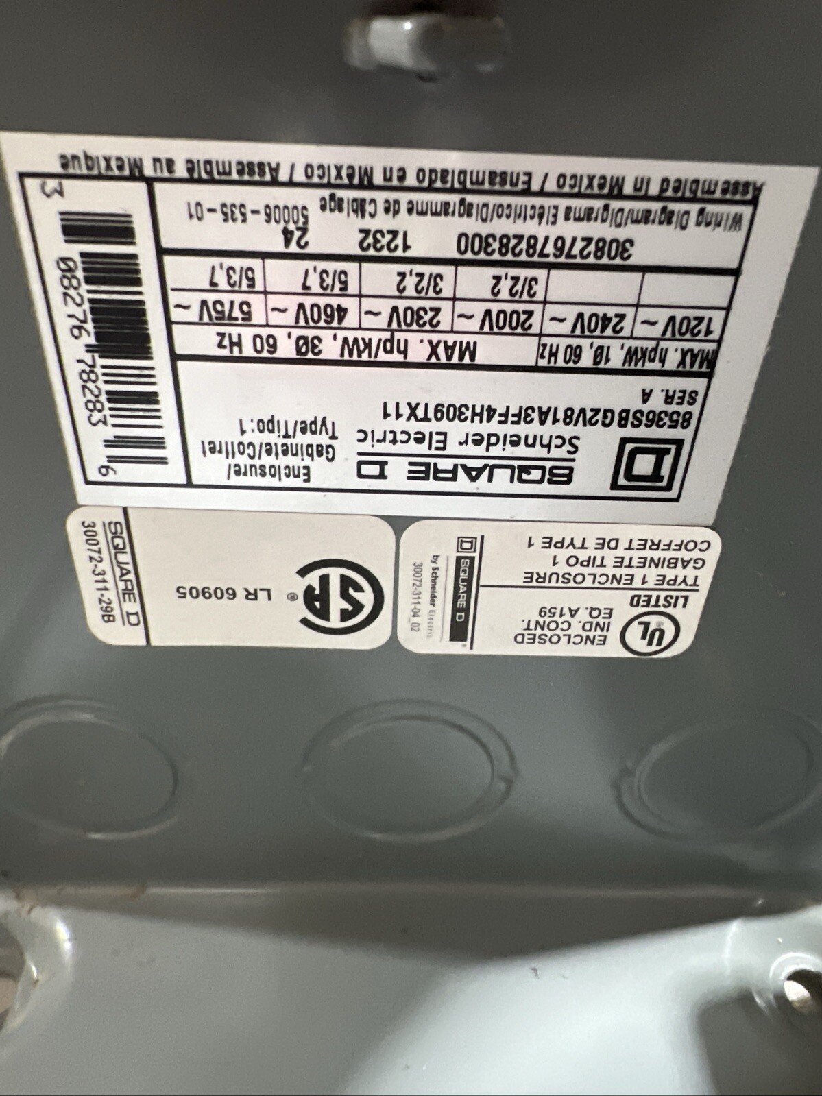 Square D 30072-007-69C Nos Surplus. Incomplete. Missing Parts As Shown In Pics