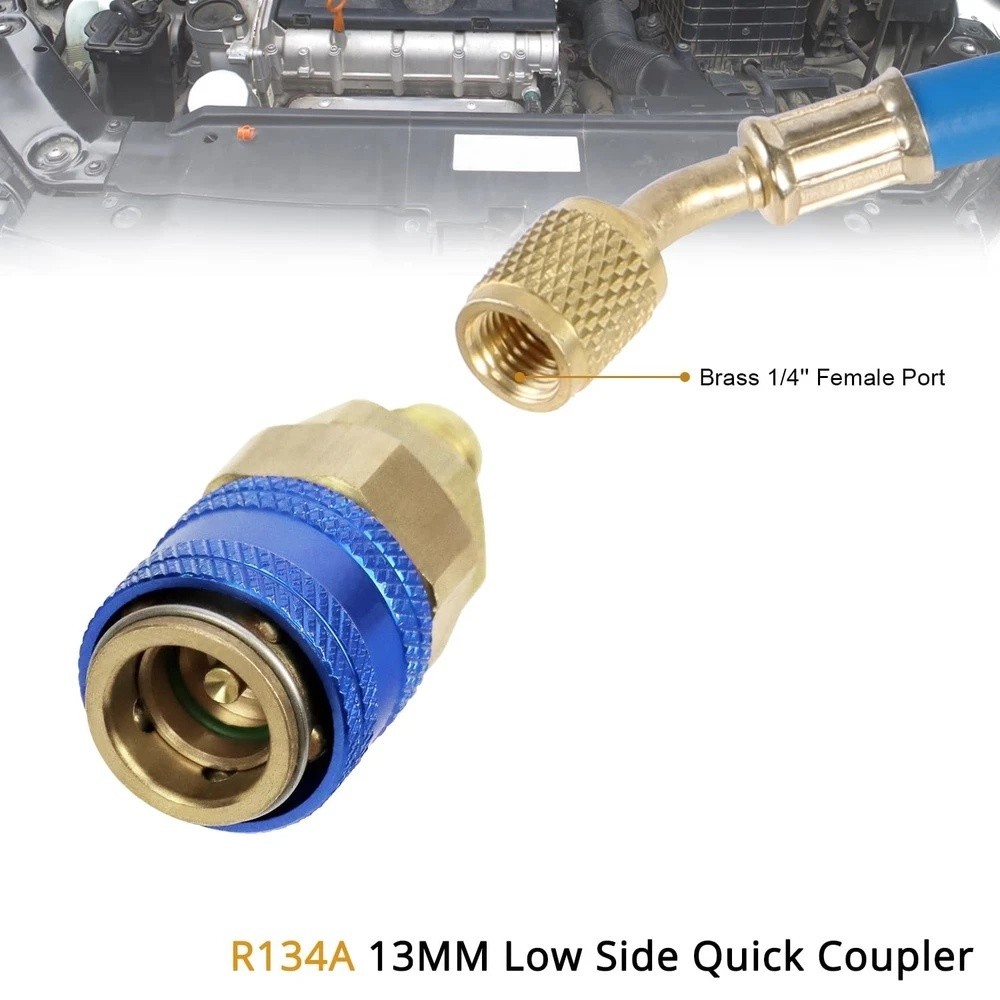 Ystool Ac U Charge Hose With Gauge Car Refrigerant R134a Recharge Tool