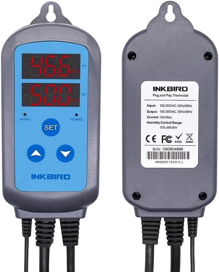 Pre-Wired Humidity Controller with Probe – Perfect for Greenhouses and Reptiles
