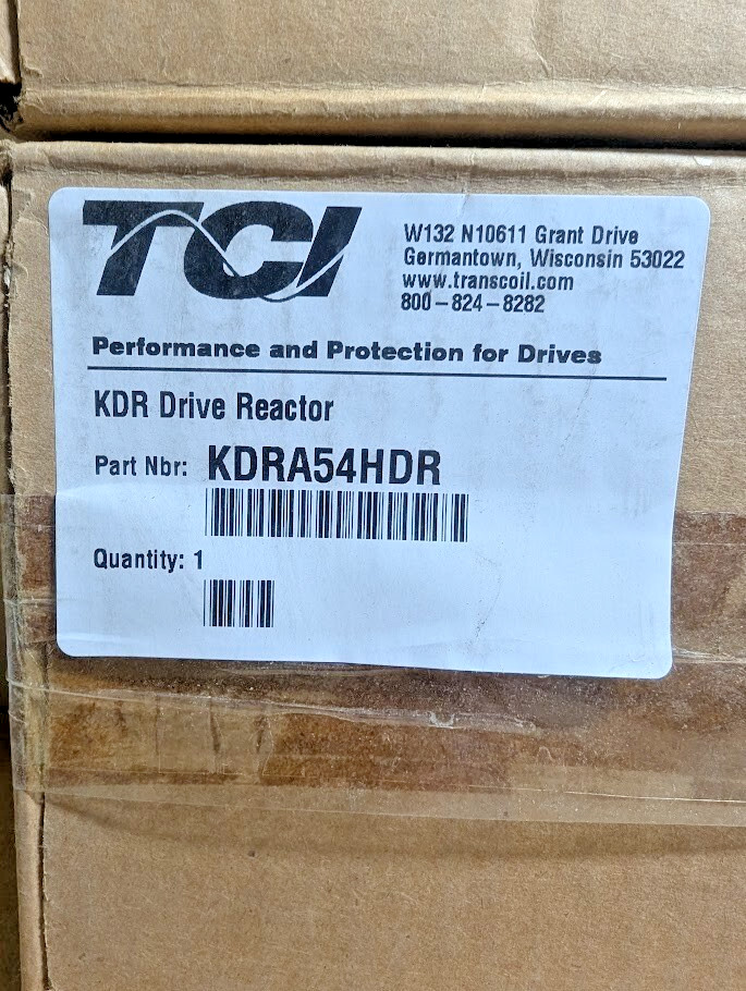 TCI KDRA4HDR Drive Reactor, 3 phase, 208/240VAC, .5-1.5HP, 2.4A (New / Sealed)
