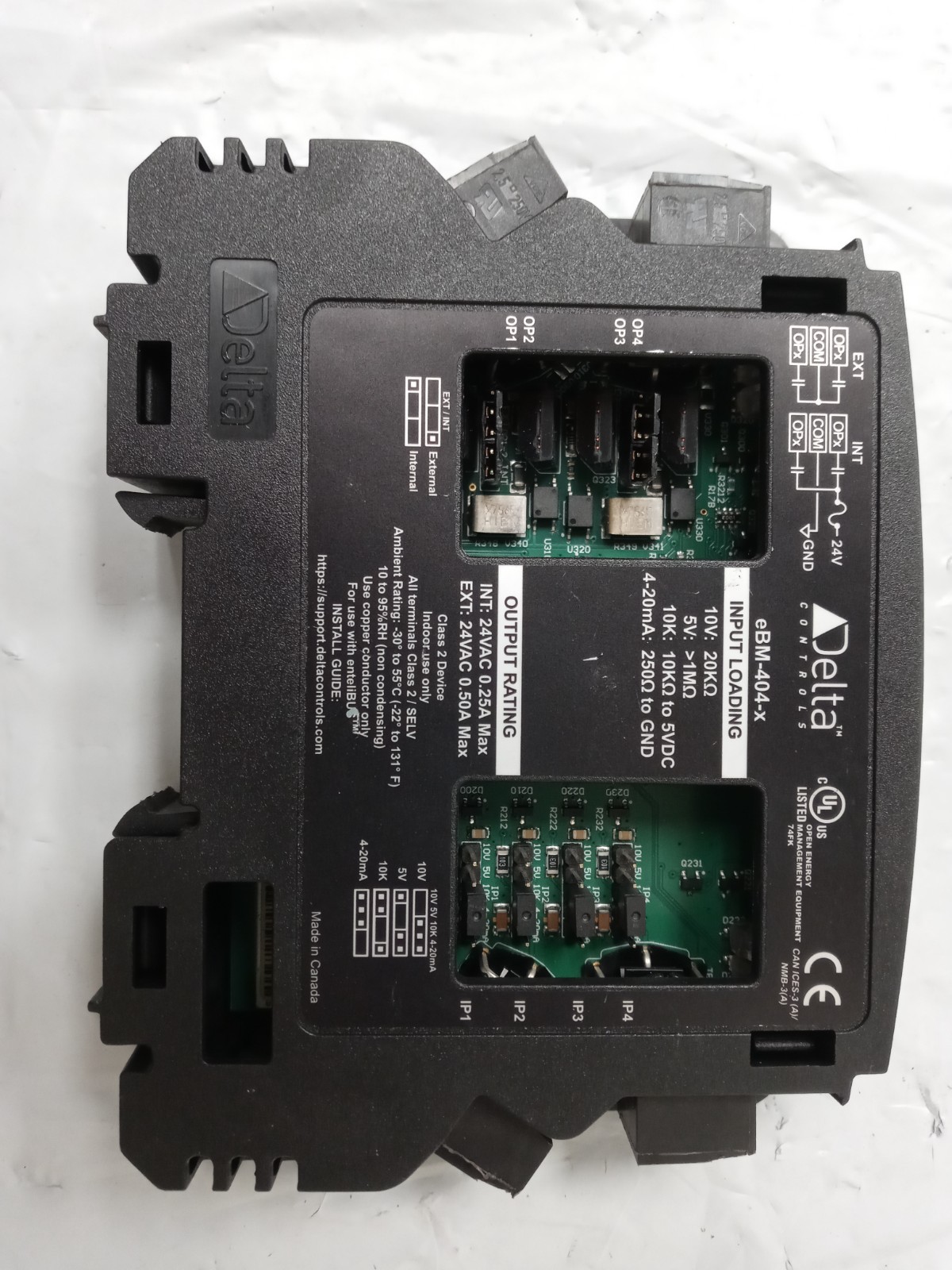 Delta Controls eBM-404-x enteliBUS I/O Module Universal TRIAC