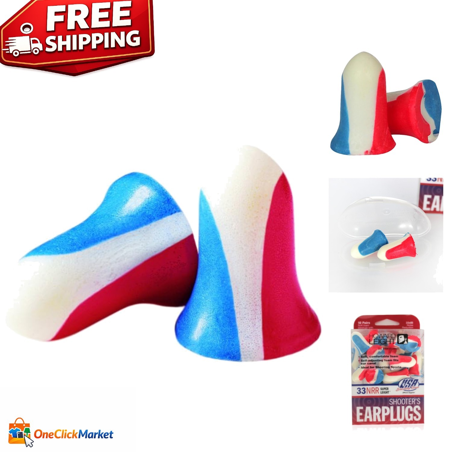 Comfortable Foam Shooting Earplugs by Honeywell – 10 Pairs for Noise Reduction