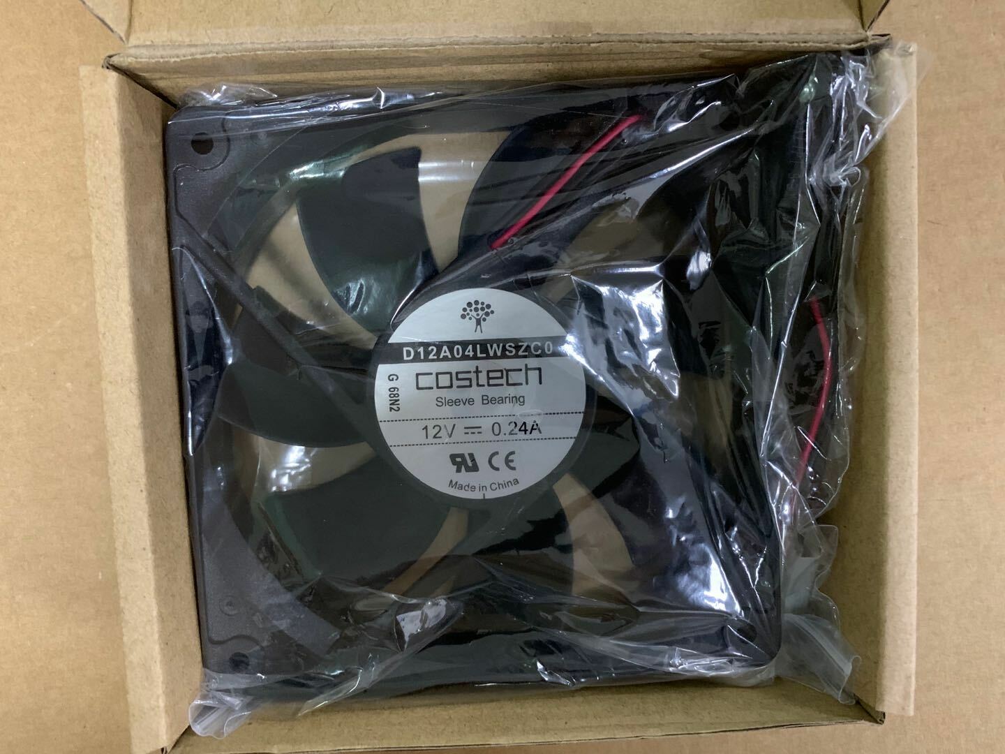 1PC COSTECH Sleeve Bearing 12025 D12A04LWSZC0 12V 0.24A 12CM Cooling Fan