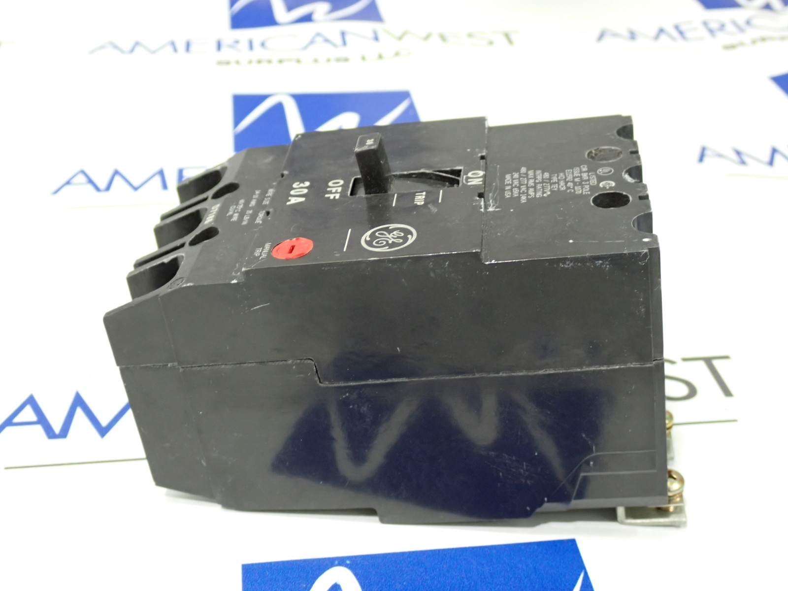 GE TEY330 30 Amp 3 Pole 480/277V TEY Bolt on Circuit Breaker Tested
