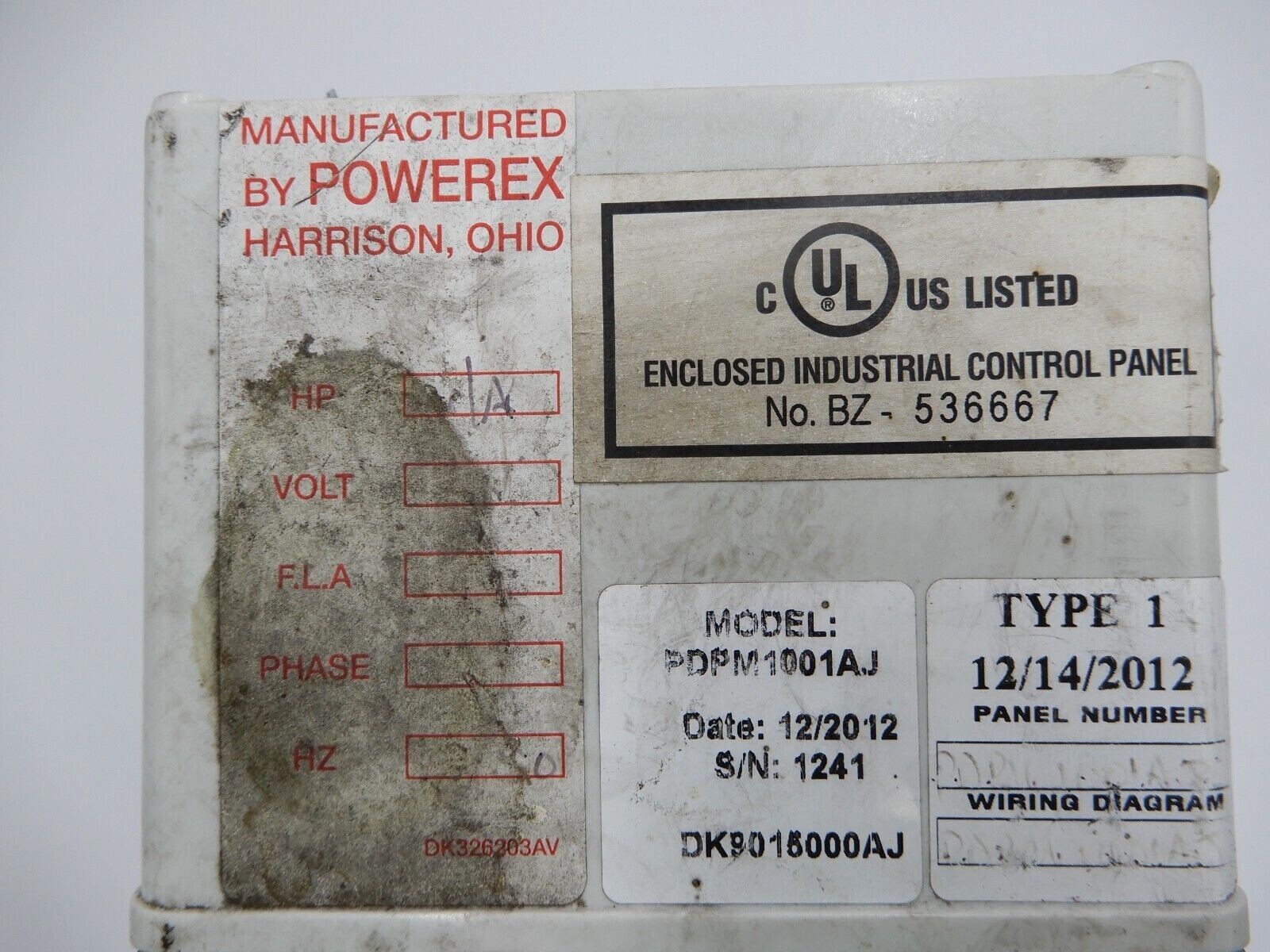 POWEREX DEWPOINT MONITOR PDPM1001AJ STOCK 779