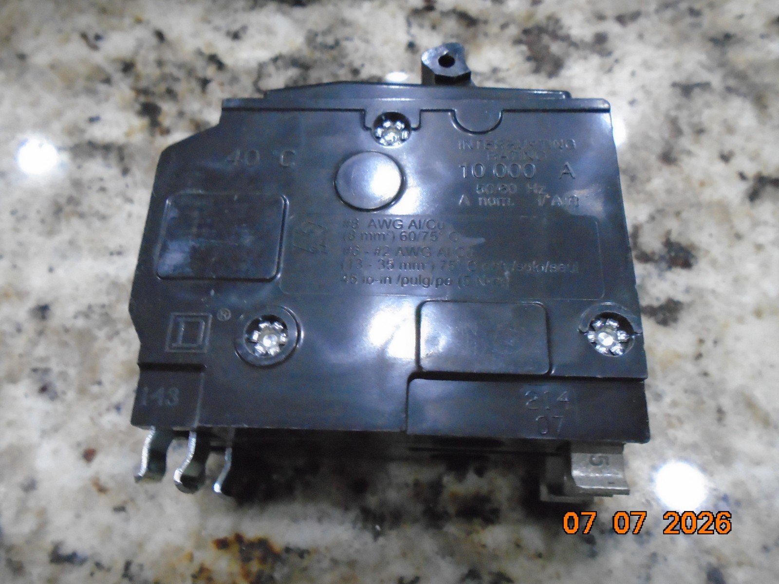 (5) SQUARE D QO240 2 POLE 40 AMP 120/240V PLUG-IN CIRCUIT BREAKERS (5) NEW