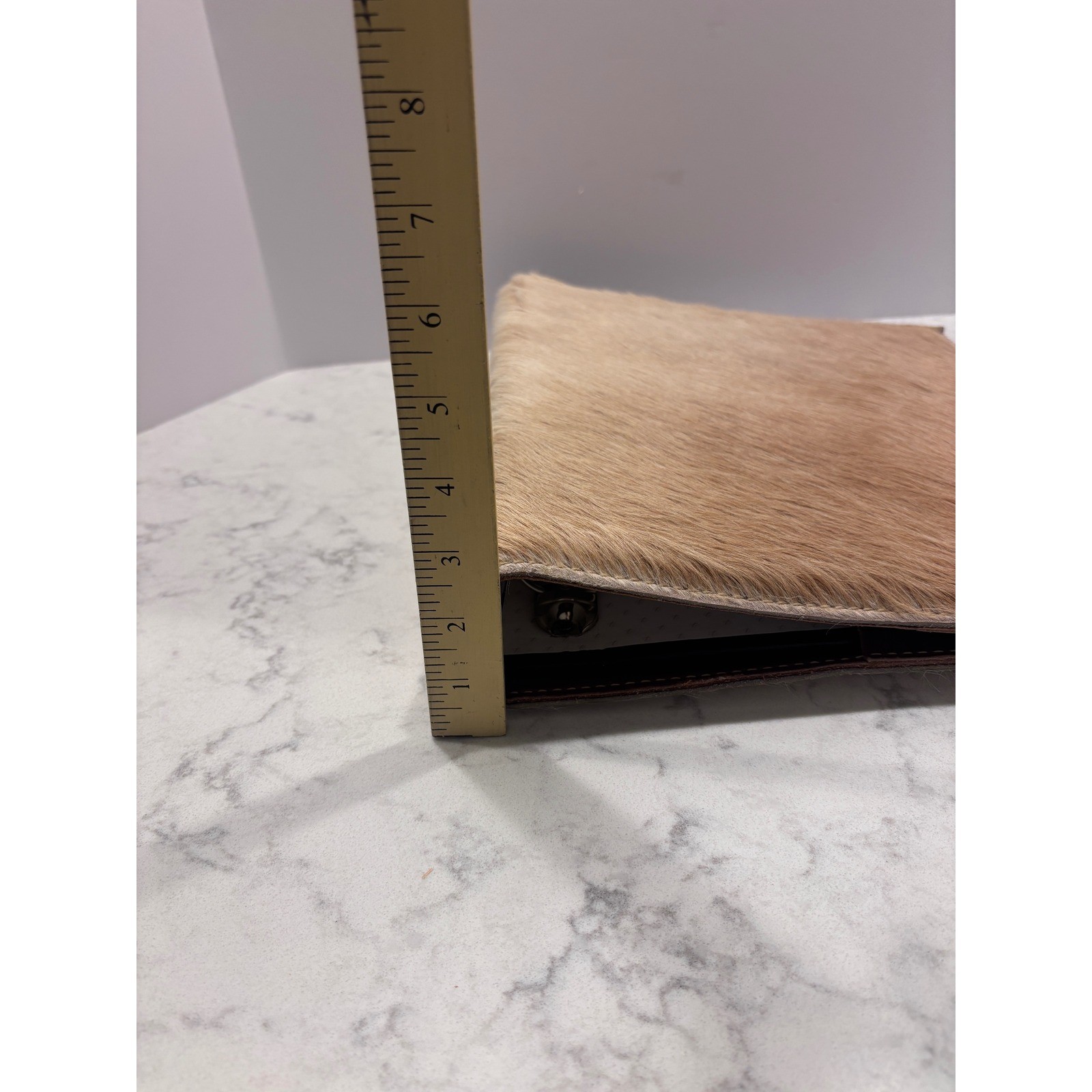 Genuine Cowhide Leather 3 Ring Binder Cover Tan Western Handmade Photo Album