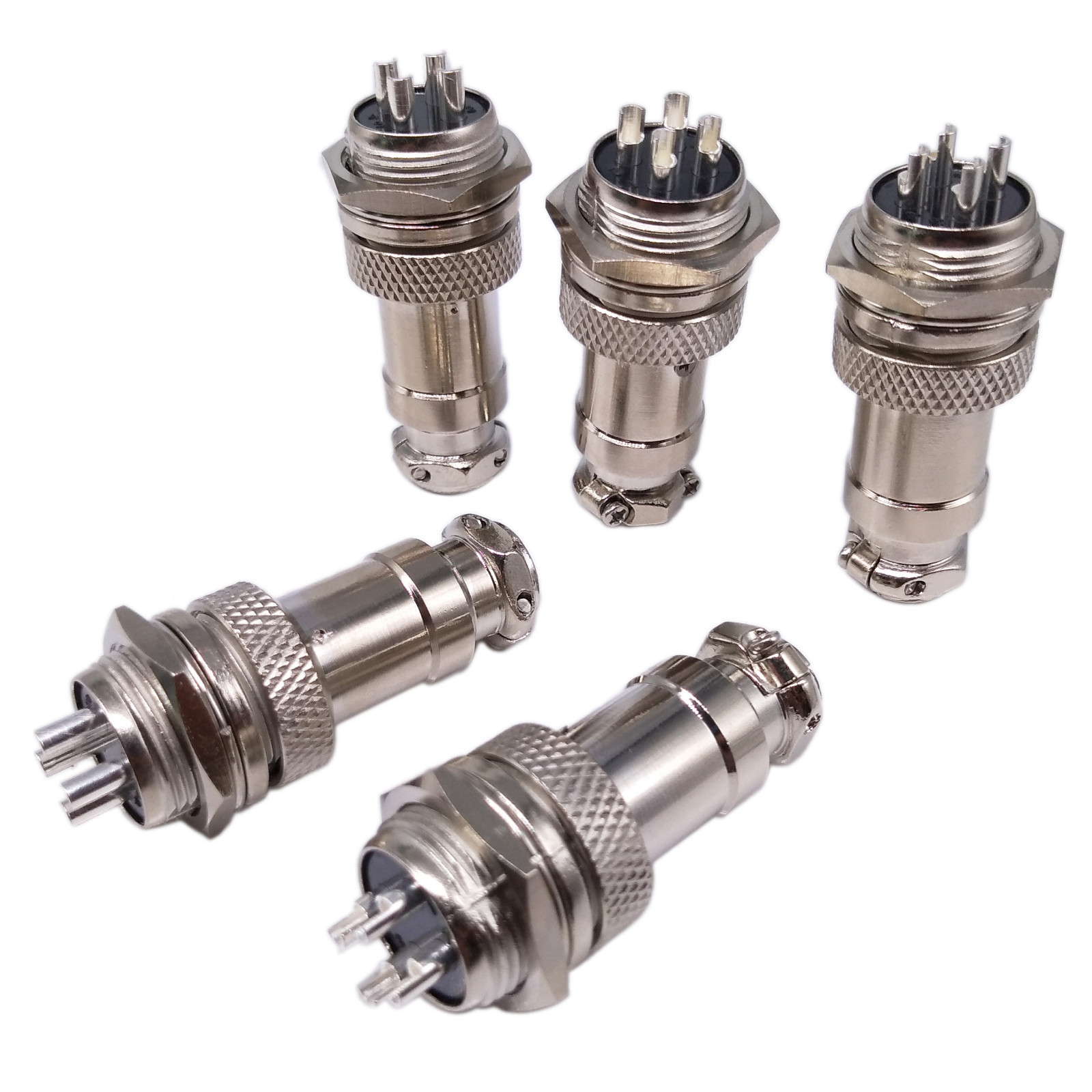 US Stock 5 Pair Aviation Plug 4 Pin Male Female Panel Wire Connector 16mm GX16-4