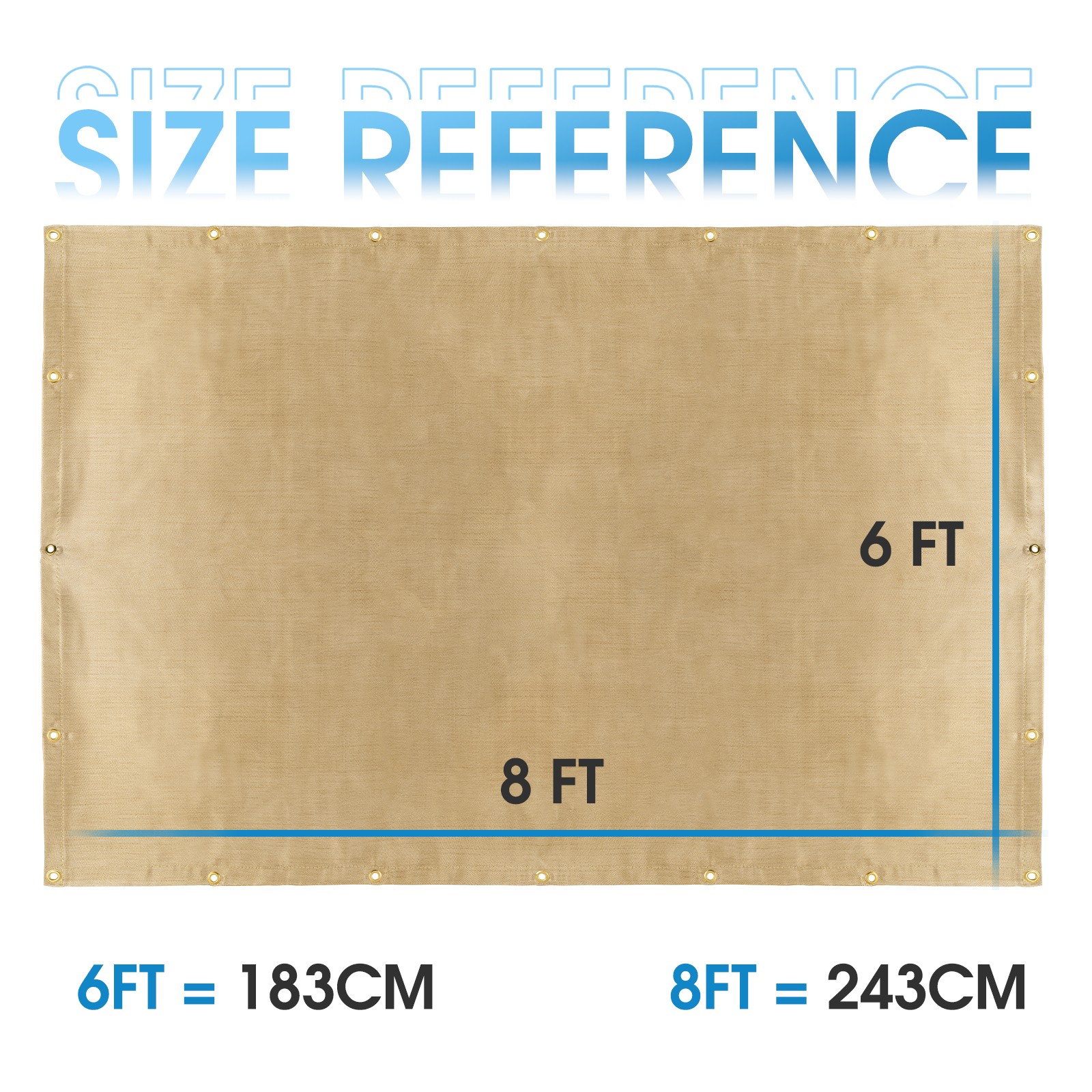 4 x 6ft / 6 x 8ft Heavy Duty Fiberglass Welding Blanket, 1/3”(8mm)Thickened Weld
