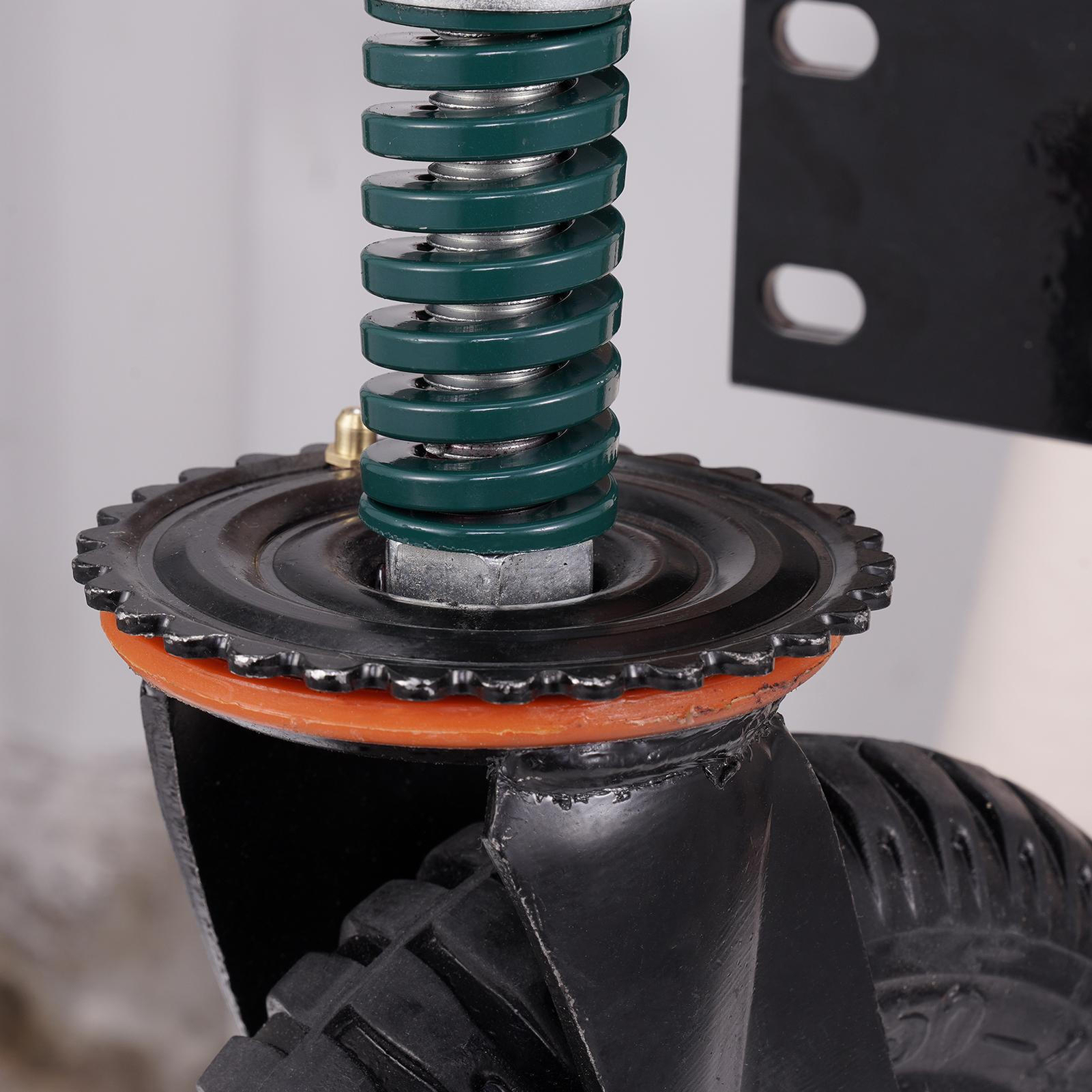 8″ Gate Wheels Heavy Duty Spring-Loaded Gate Caster For Wooden Metal Tube Gate
