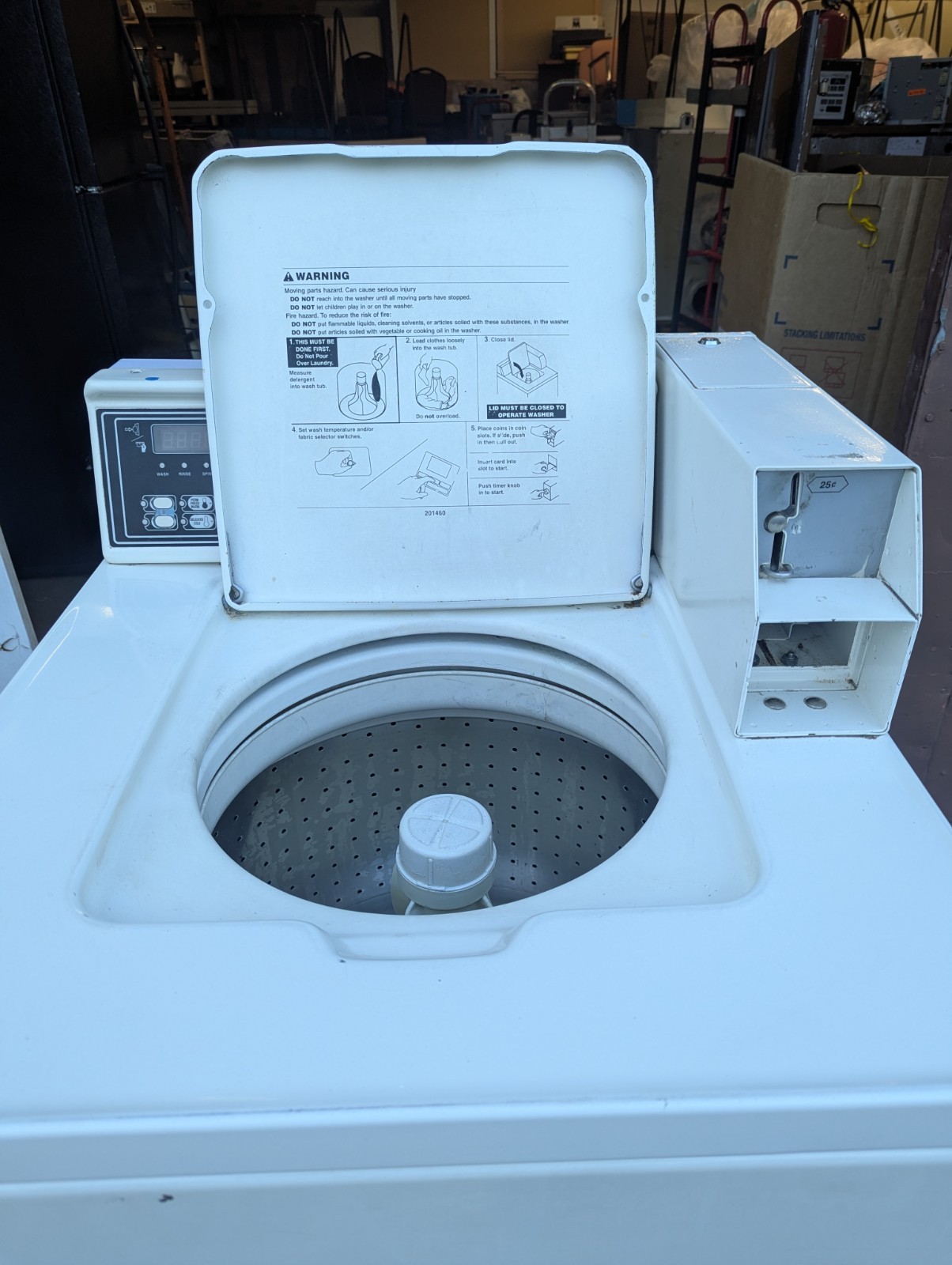 Speed Queen Commercial Coin Op Top Load Washer 1PH 120V 60HZ – Digital Coin Drop