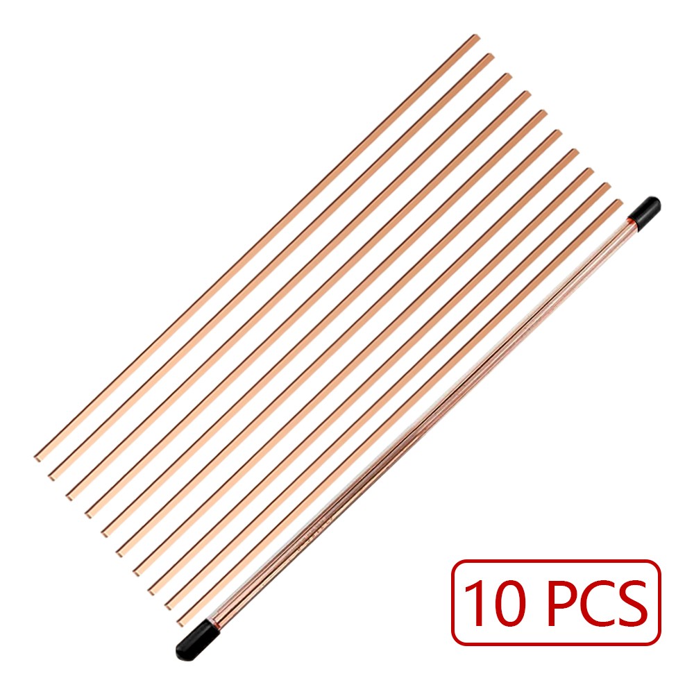 15% Silver Brazing Rods BCuP-5 Welding 10 Pcs for HVAC & Industrial Applications