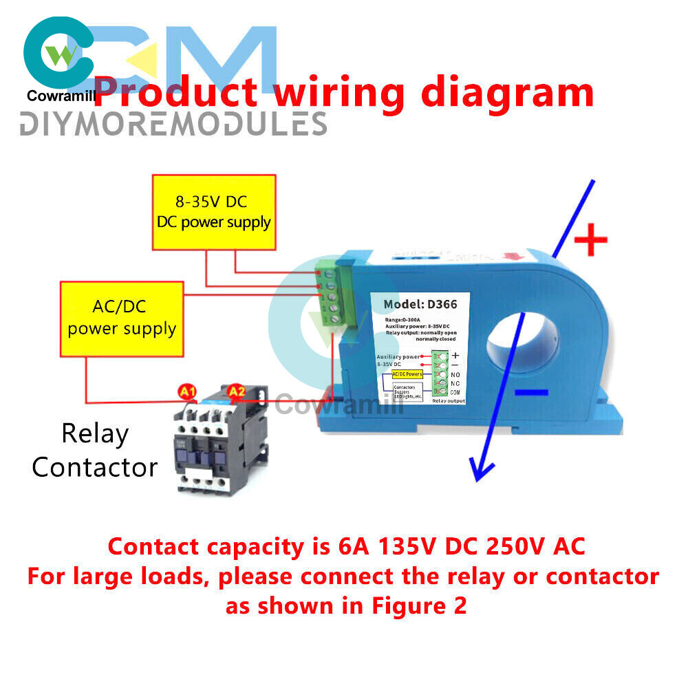 DC Current Sensing Switch Overload Protection Hall Sensor D360-50A D366-300A