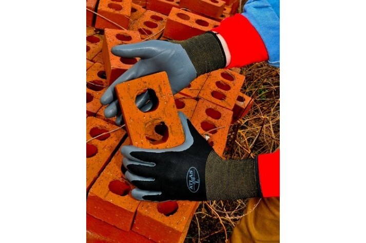 SHOWA ATLAS FIT 370B SIZE MEDIUM BLACK NITRILE WORK GLOVES-FREE SHIPPING!