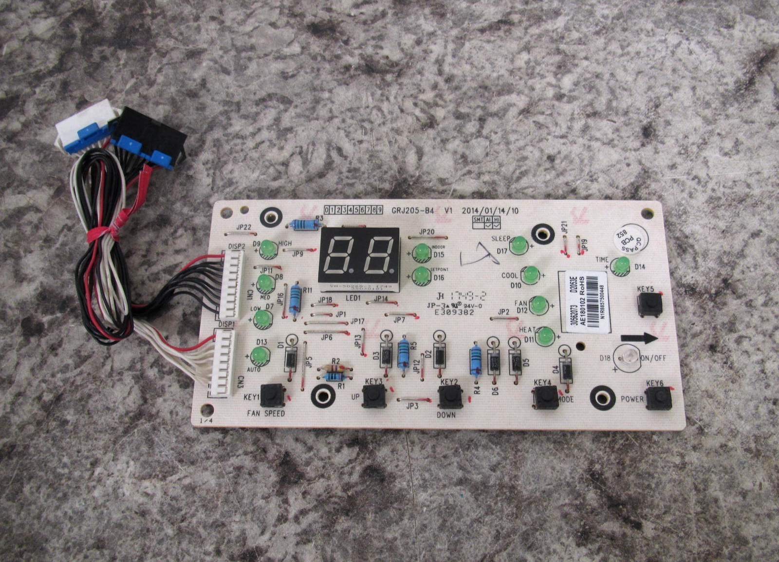 Gree 30562073 PTAC Unit Display / Interface / Control Board Used Free Shipping
