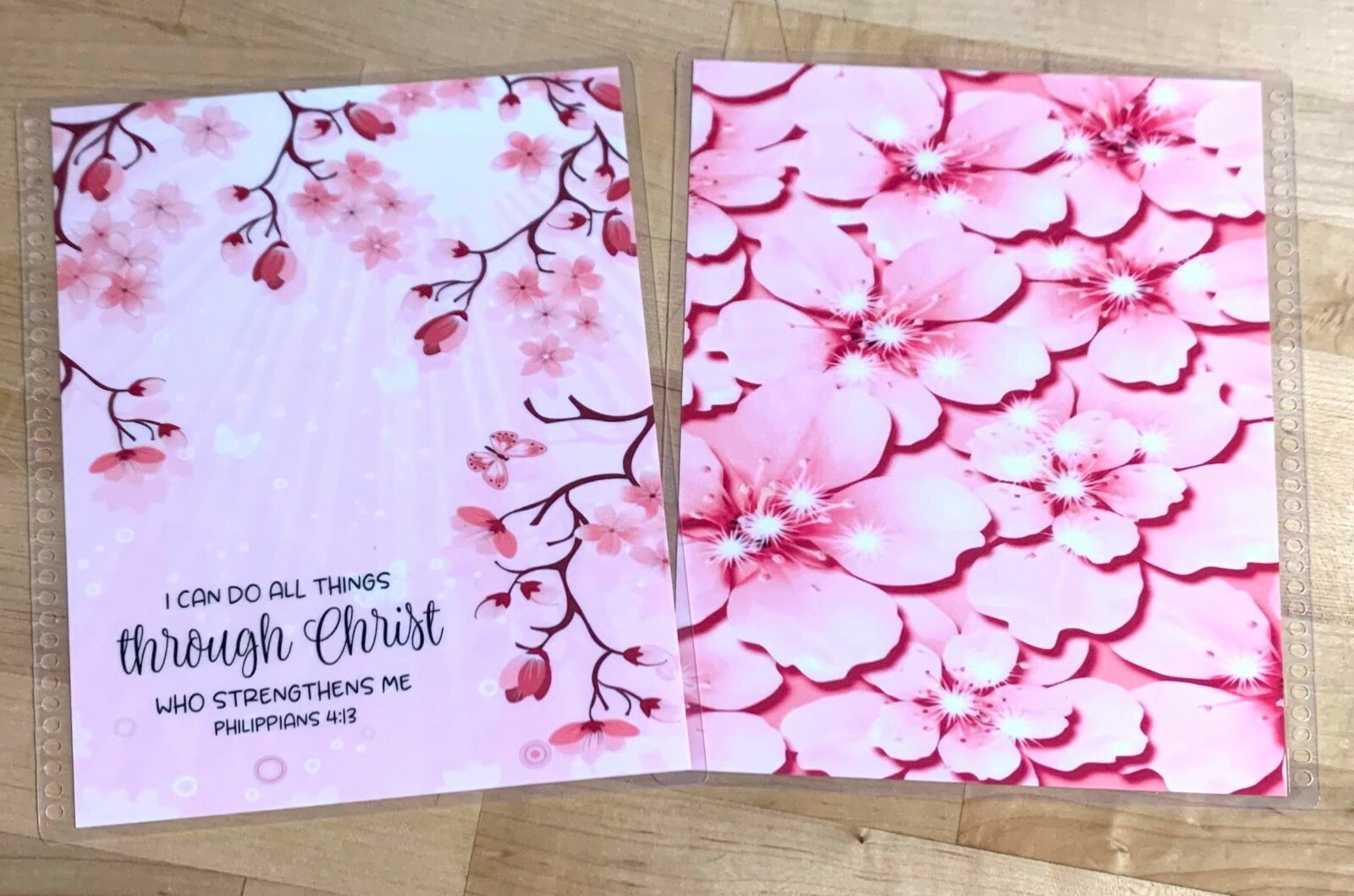«All things through Christ» Cover Set 4 use w/ Erin Condren Planner-