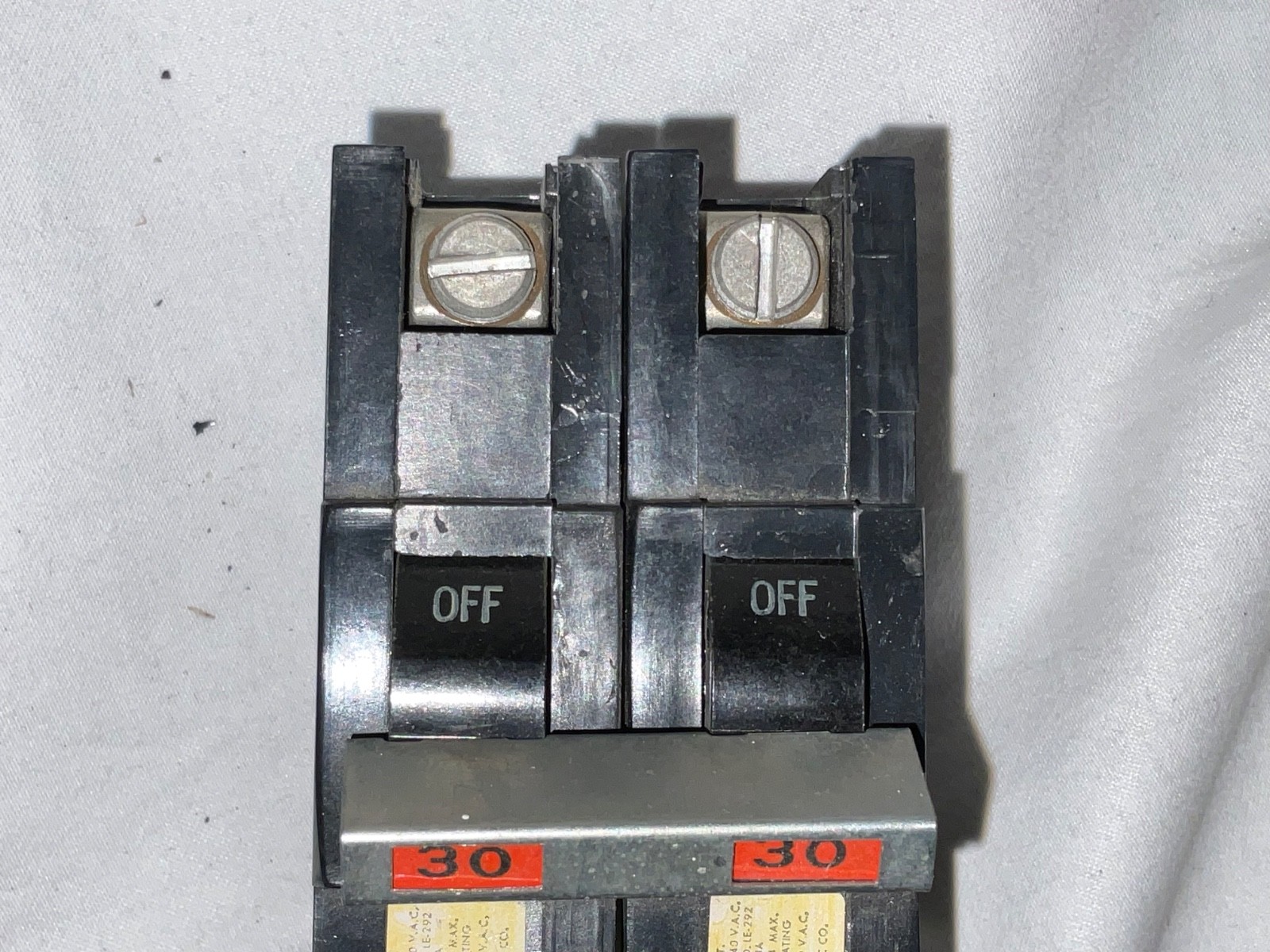 FPE FEDERAL PACIFIC NA230 2 POLE 30 AMP STAB-LOK Type NA Circuit Breaker Red