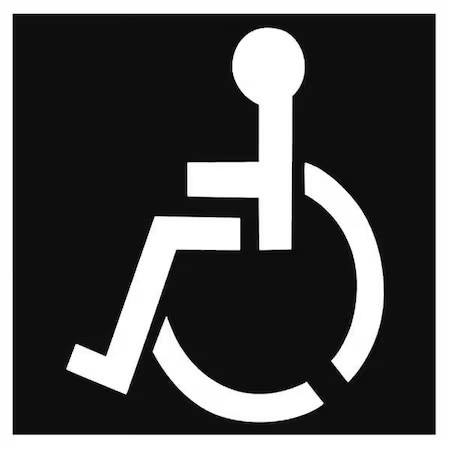 Stencil, Symbol, Handicap Symbol, 15 1/2 In Character Height, Not Applicable