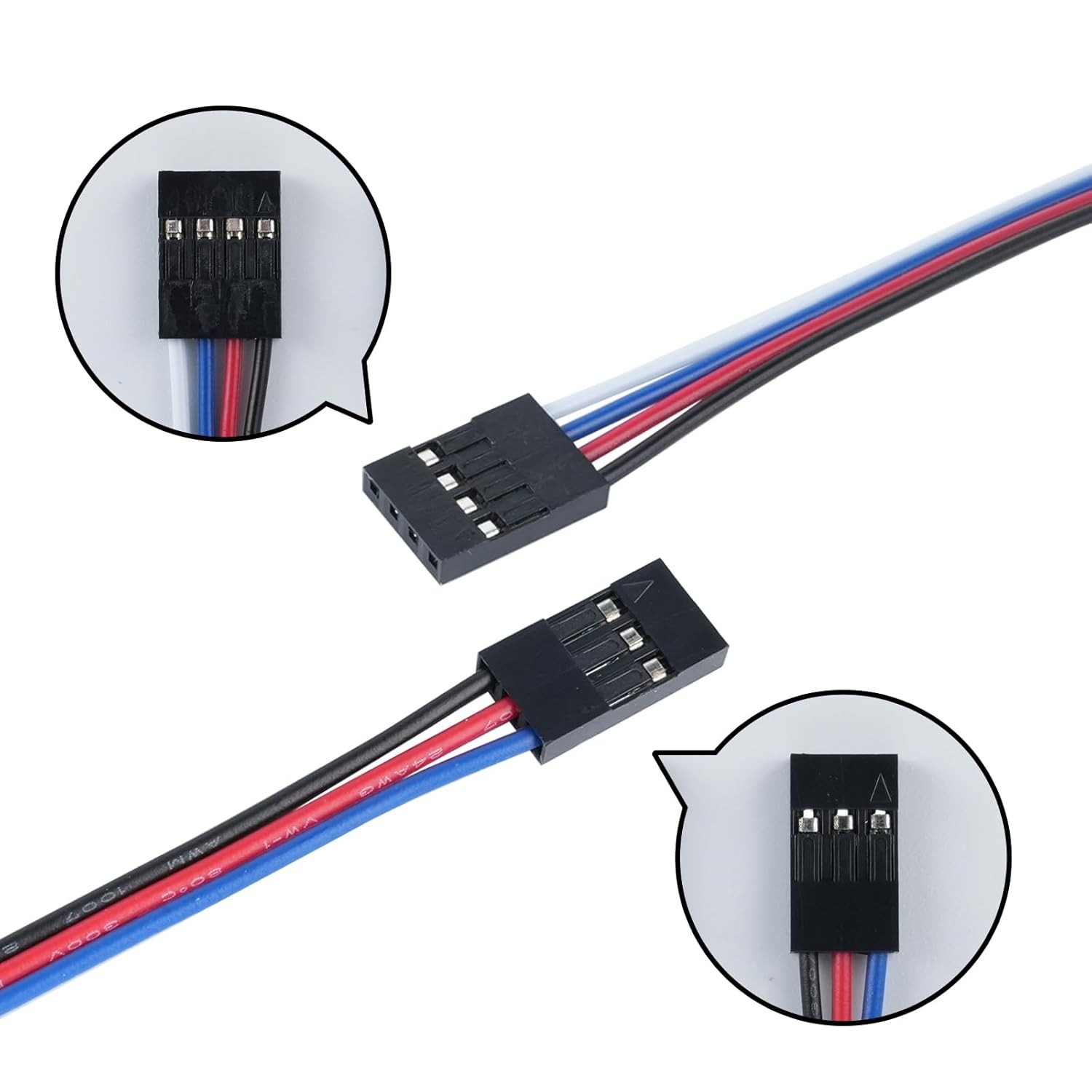 14pcs 3 Pin 5pcs 4 Pin Female to Female Multicolor Dupont Wire Breadboard