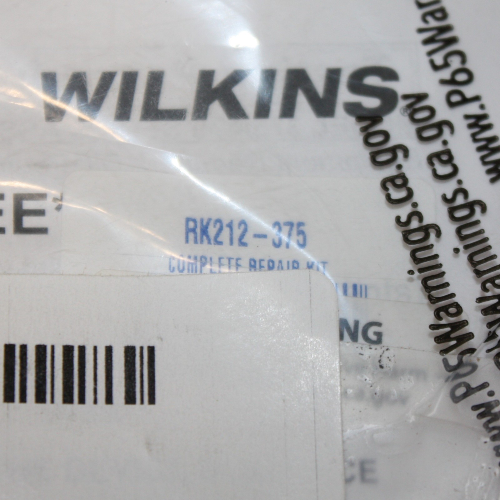 Wilkins Relief Valve Repair Kit RK212-375, Diaphragm/O-Rings/Seal Ring/Spring