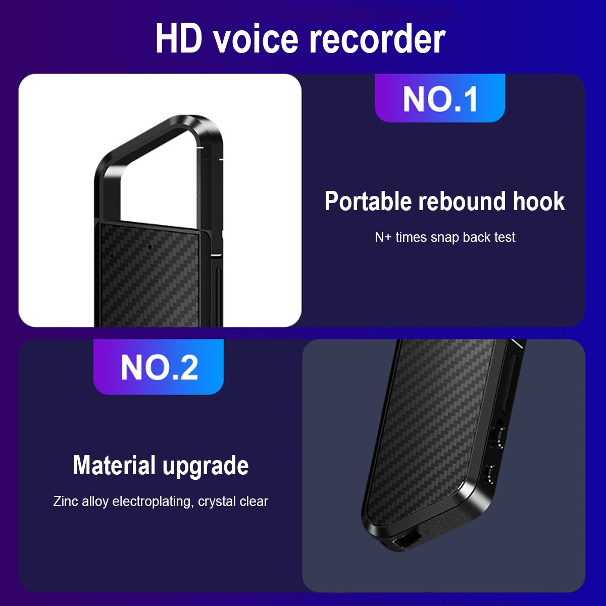Mini Spy Hidden Audio Recorder Voice Activated Office Listening Device 128GB Su
