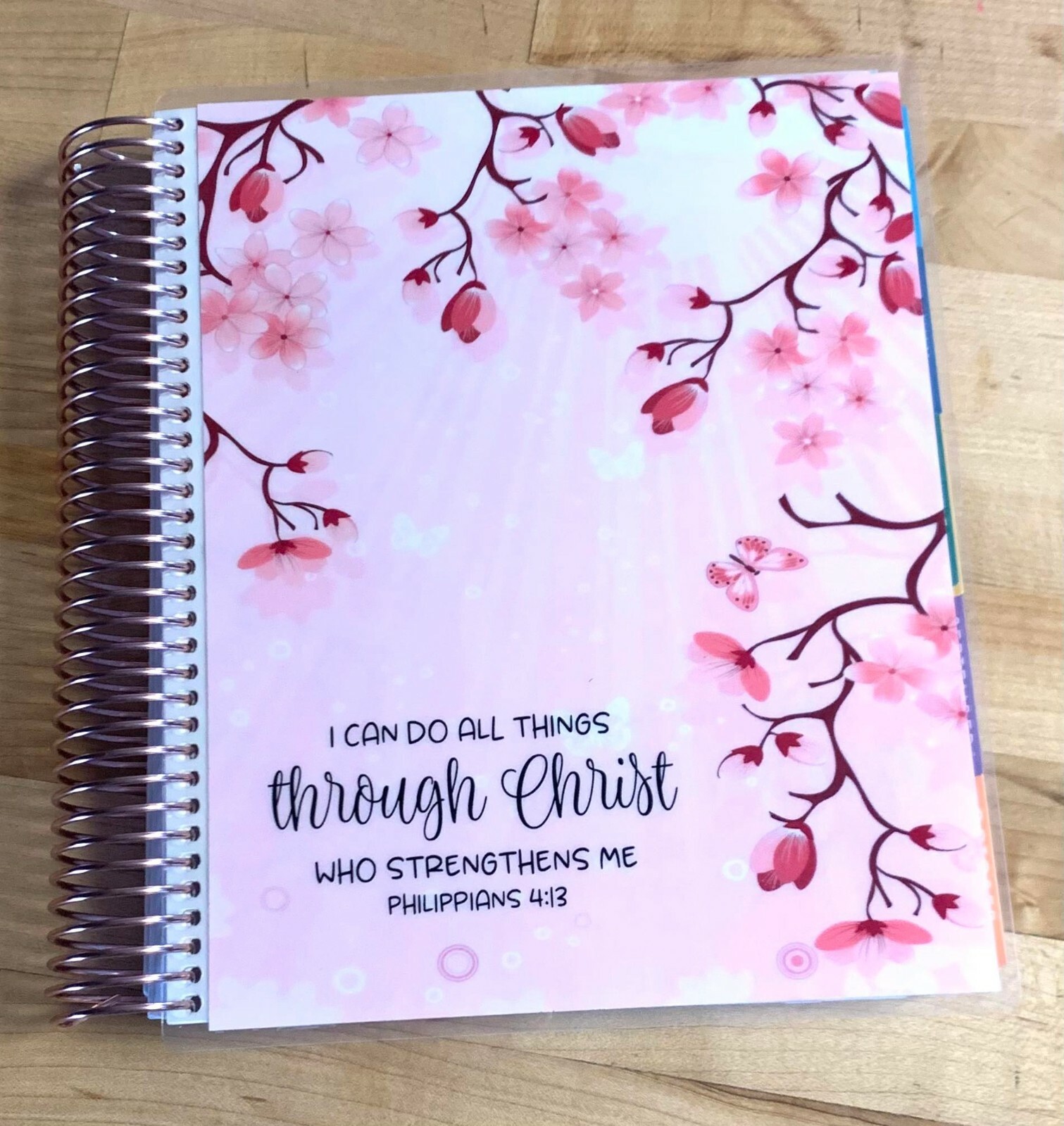 «All things through Christ» Cover Set 4 use w/ Erin Condren Planner-