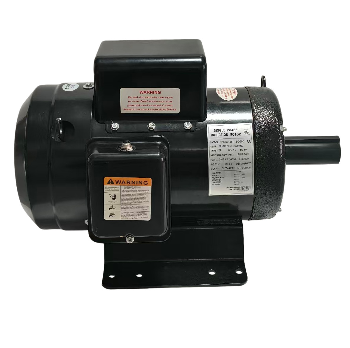 For Ingersoll Rand Single Phase 230V 3450RPM 23172604 7.5HP Air Compressor Motor