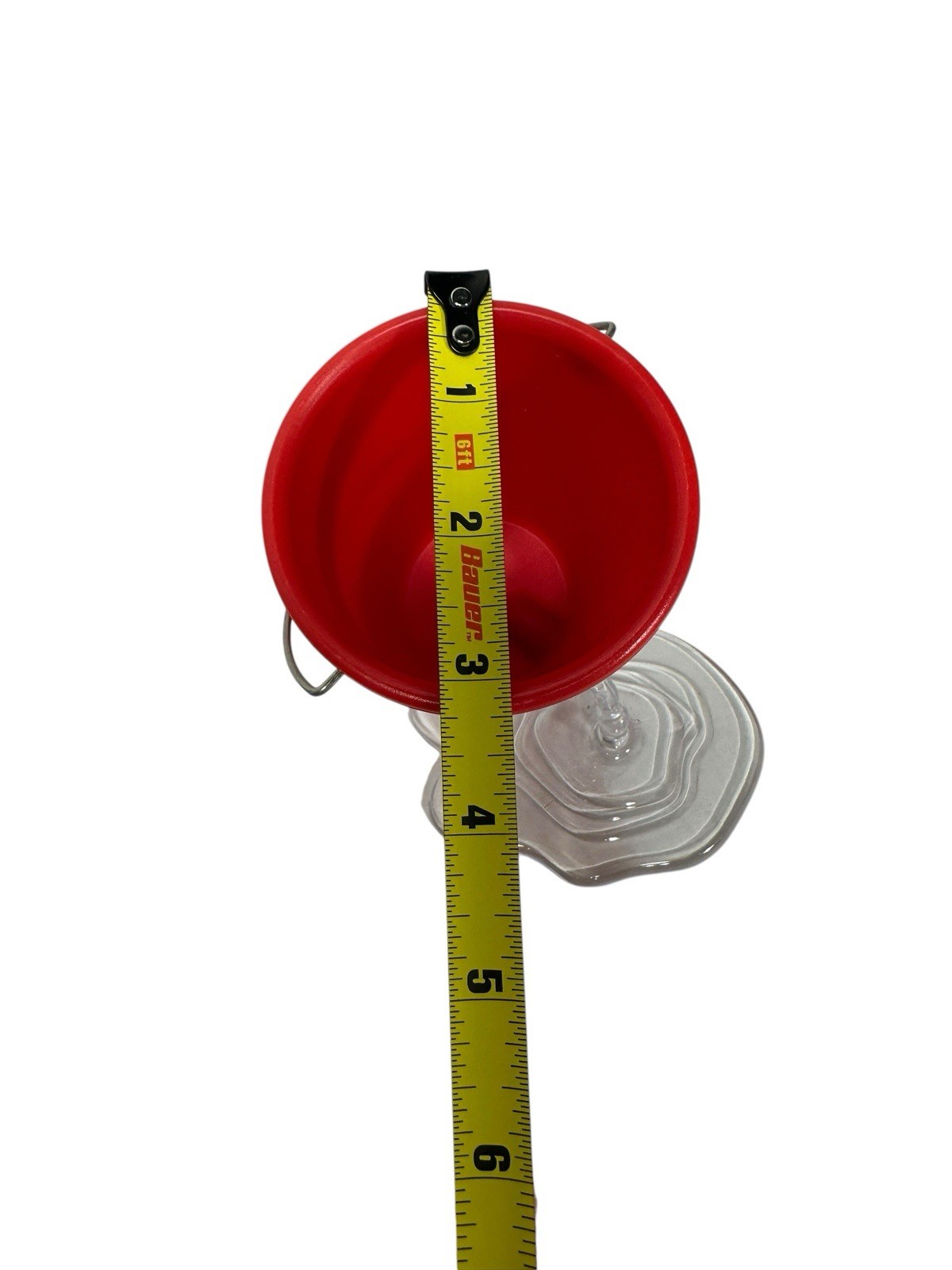NEW novelty office desk organizer stationary bucket spill red