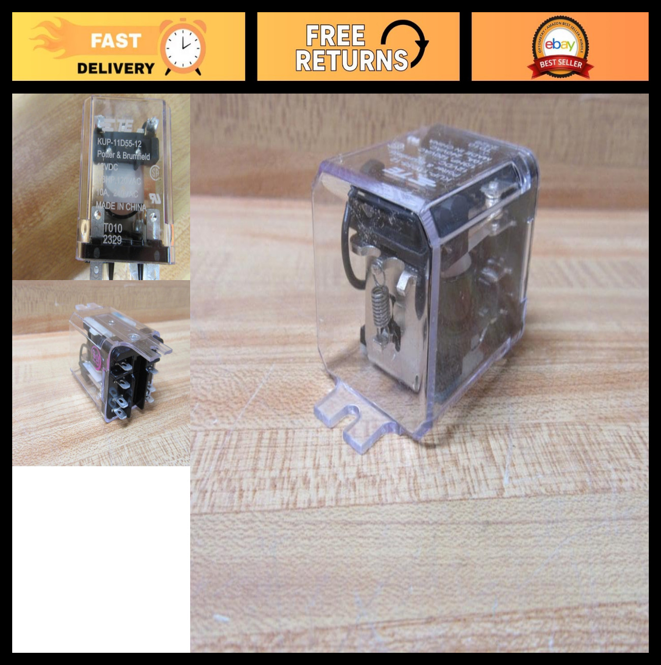 DPDT Power Relay 12VDC 10A with Bracket – High-Performance Electrical Component
