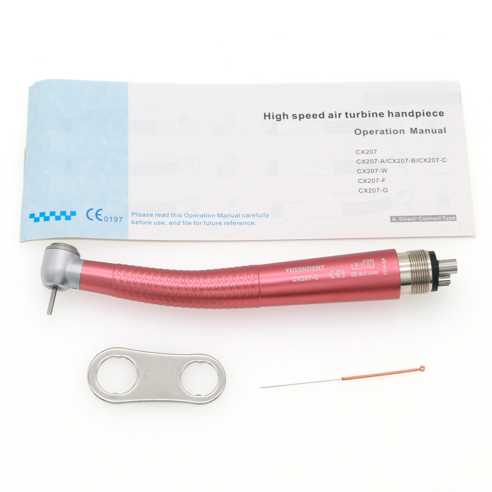 US COXO Dental Colorful CX207-C High Speed Air Turbine Handpiece 4 Hole M4 Blue