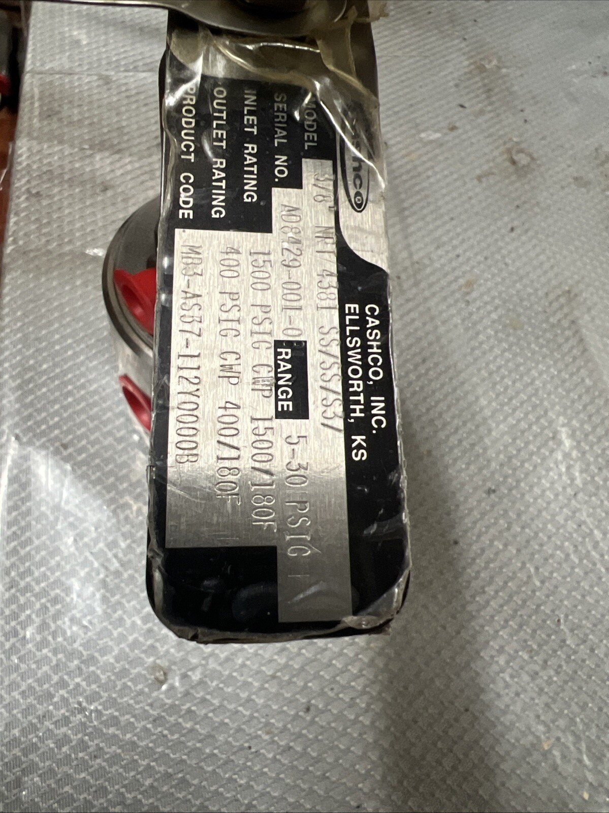 CASHCO 3/8” 4381. SS/SS/S3