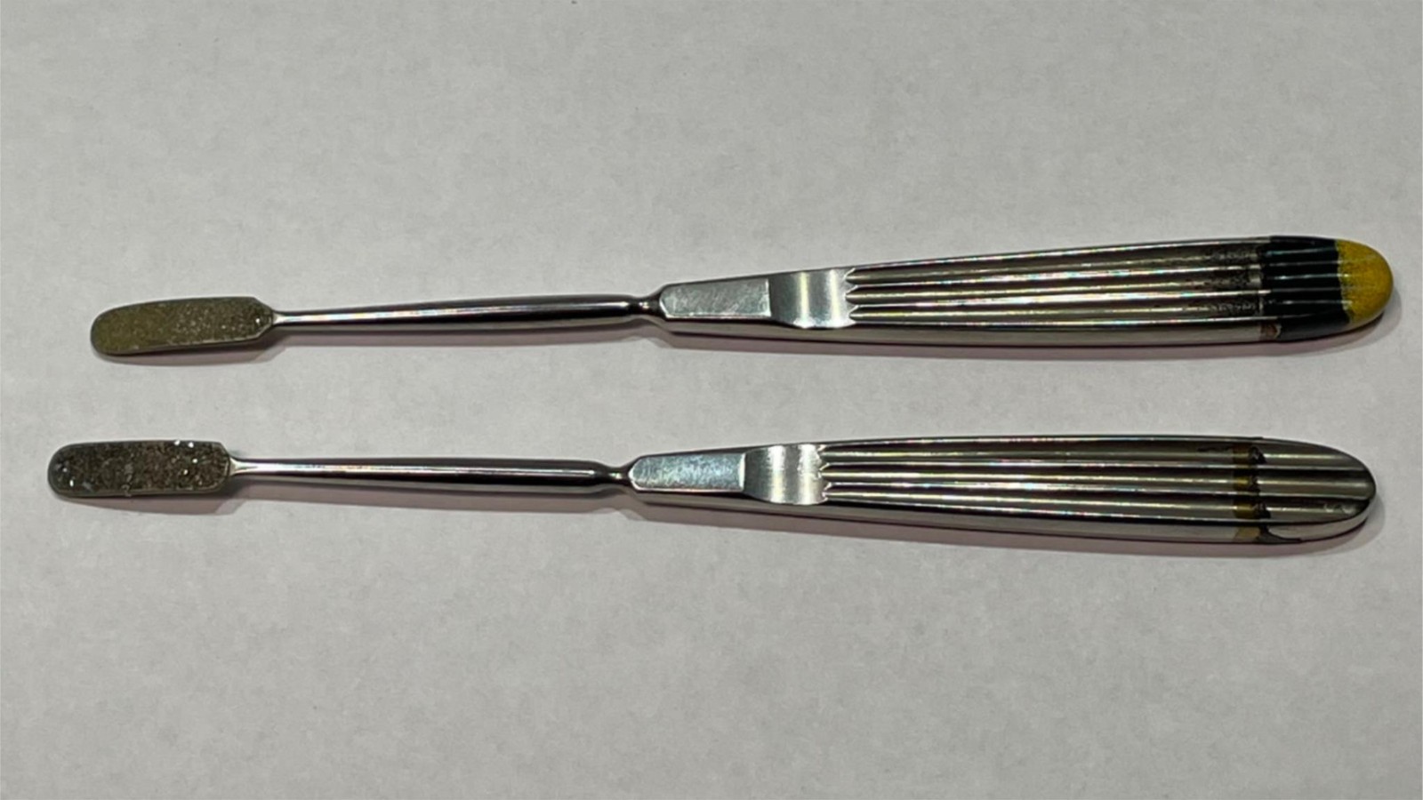 Lot of 2 Curved Diamond Bone Rasp Unbranded C M (probably V. Mueller)