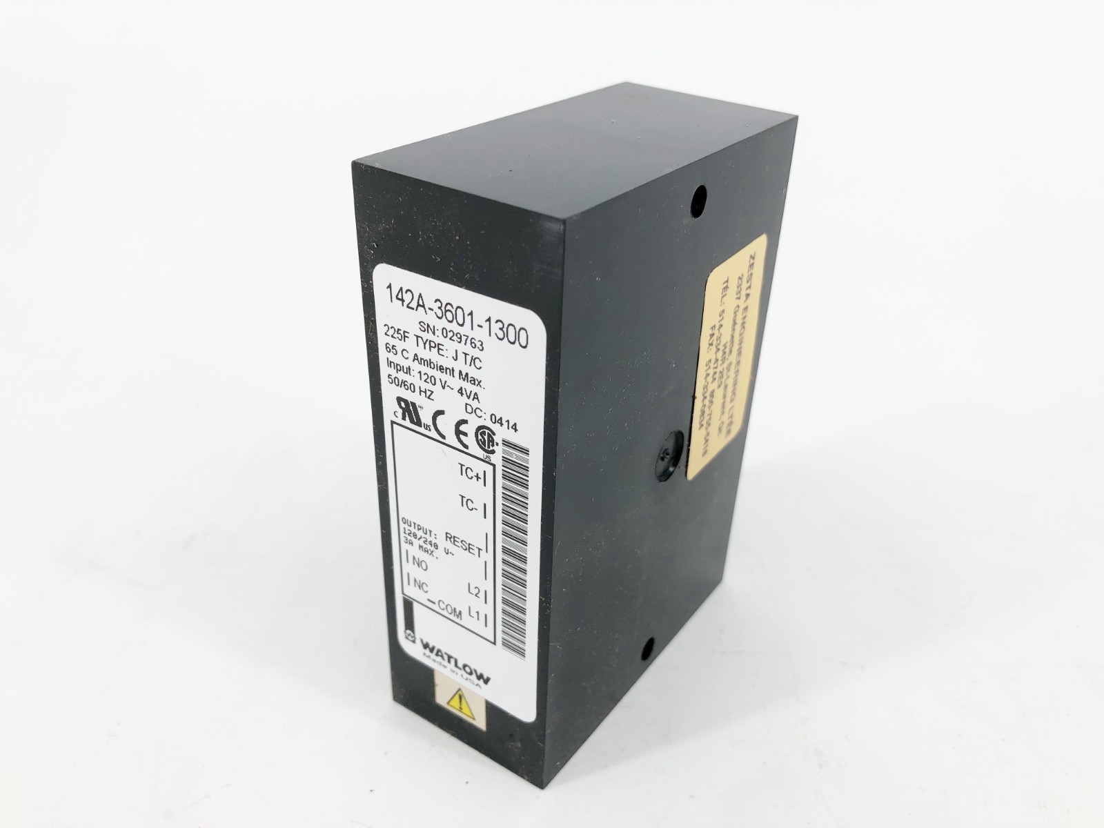 New Watlow 142A-3601-1300 Safety Over-Temp Controller 225F Type J T/C 120V