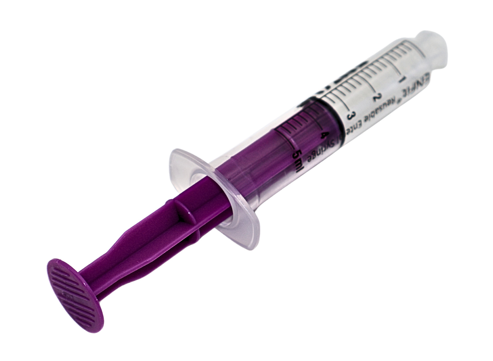 ENFit syringe, 5mL, O-Ring, Reusable Easy Glide Plunger, Pack of 25
