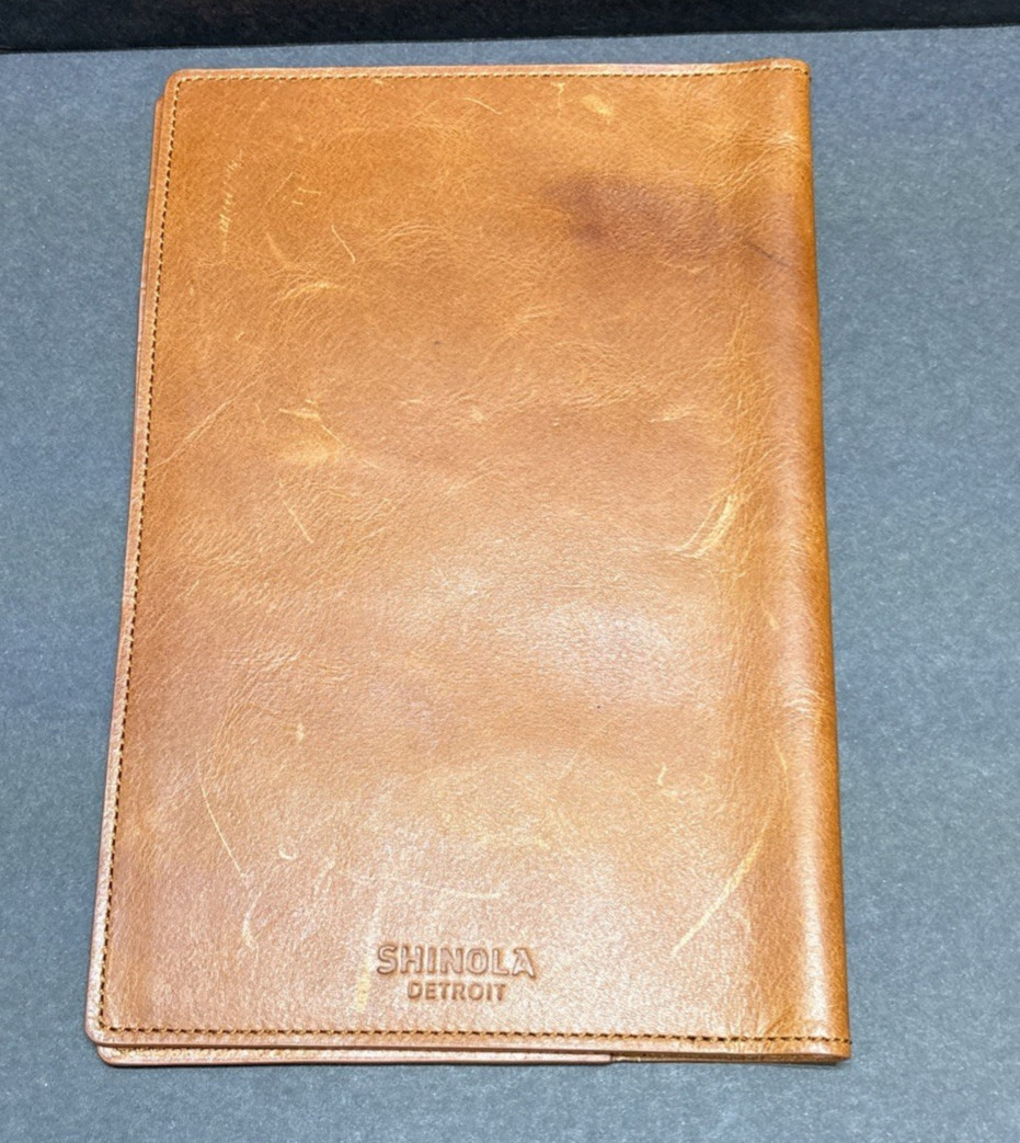 Shinola Medium Journal iPad Mini Cover w/o Tab Natural Leather Wallet