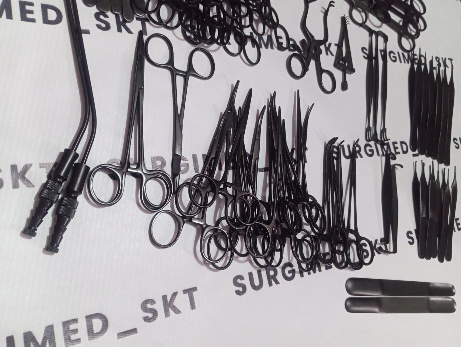 52 Pcs Plastic Surgery Surgical instruments Kit BLACK COATED
