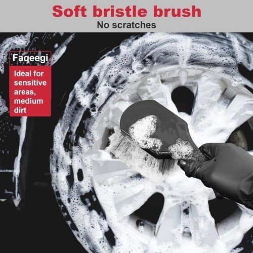 4PCS Professional Wheel Detailing Set – Metal-Free Flat Rim Brush, Du Color: 4