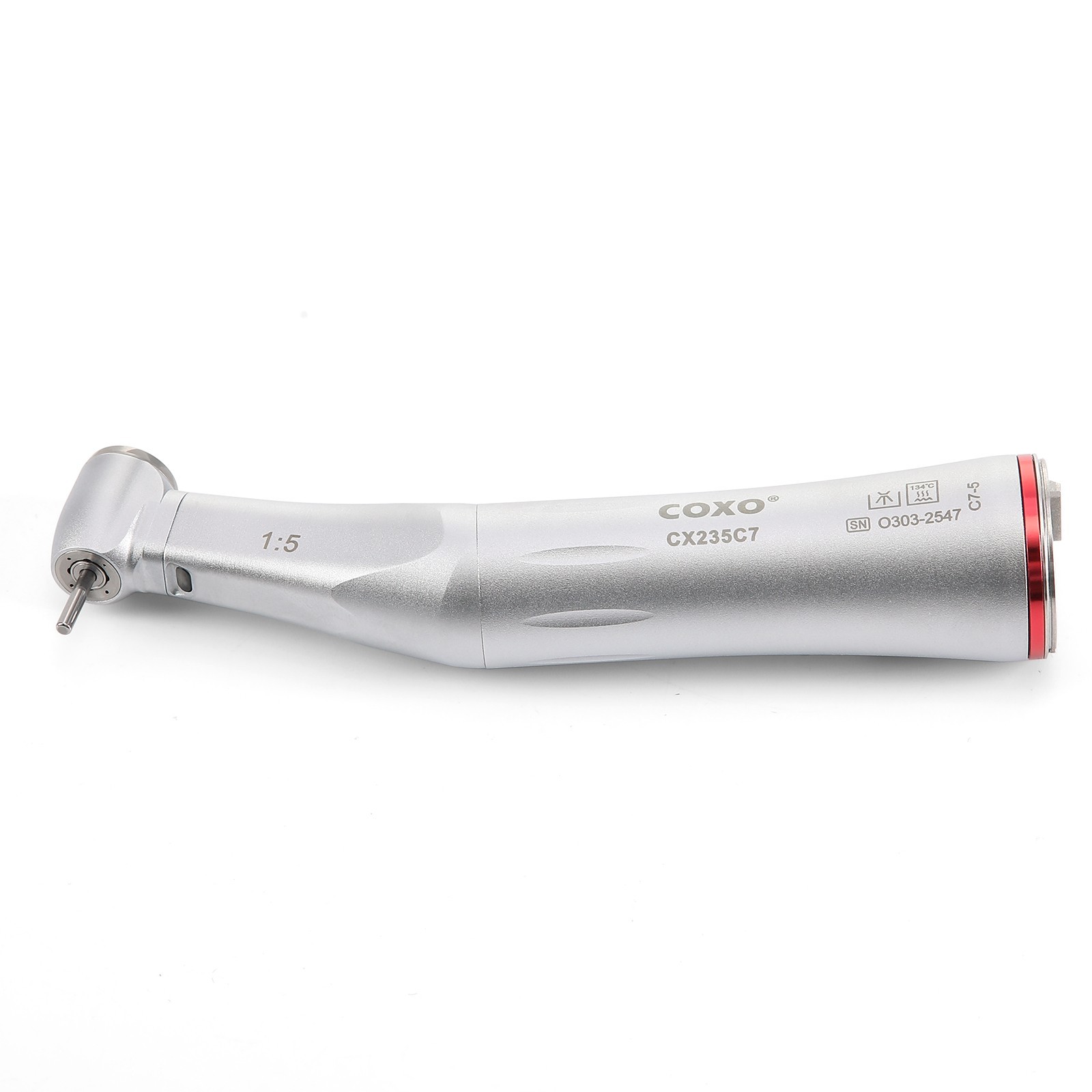 COXO CX235C7 Dental Fiber Optic LED Standard Head 1:5 Contra Angle Handpiece