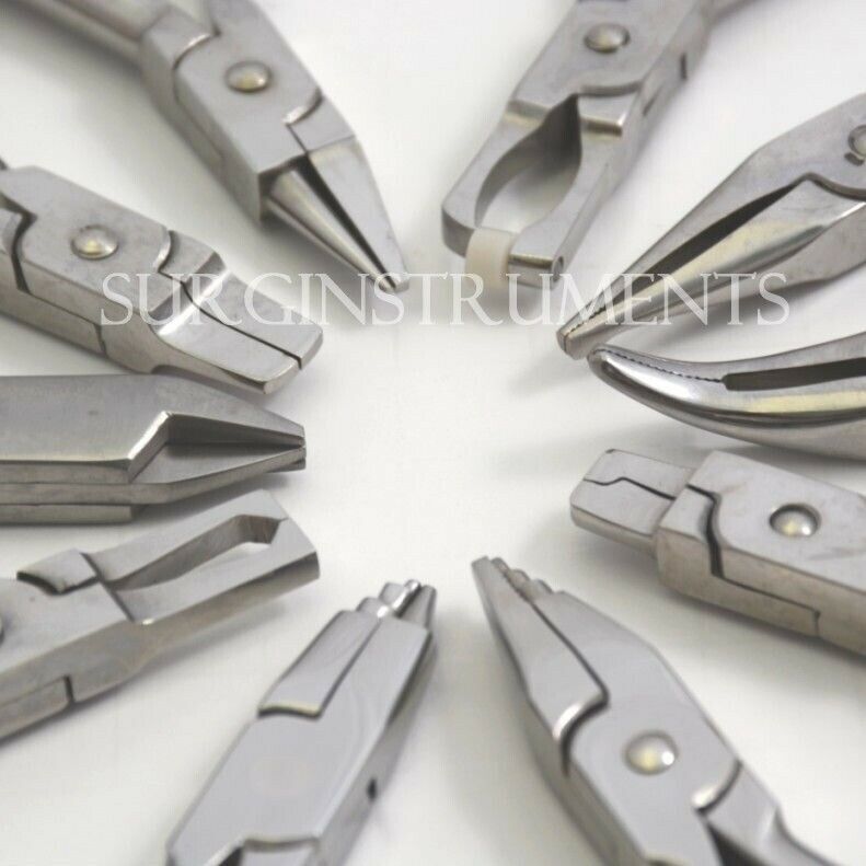 10 Orthodontic Pliers Dental Instruments Laboratory Lab Stainless German grade