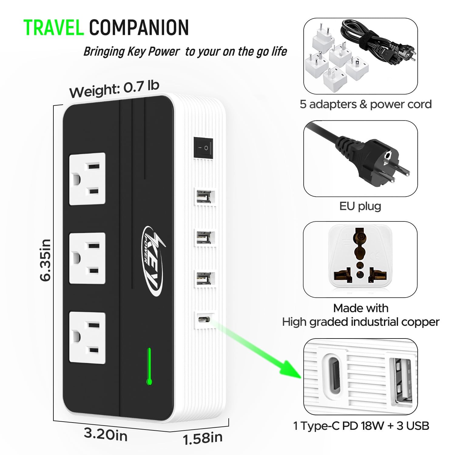 230-Watt Step Down 220V to 110V Voltage Converter & International Travel Adap…