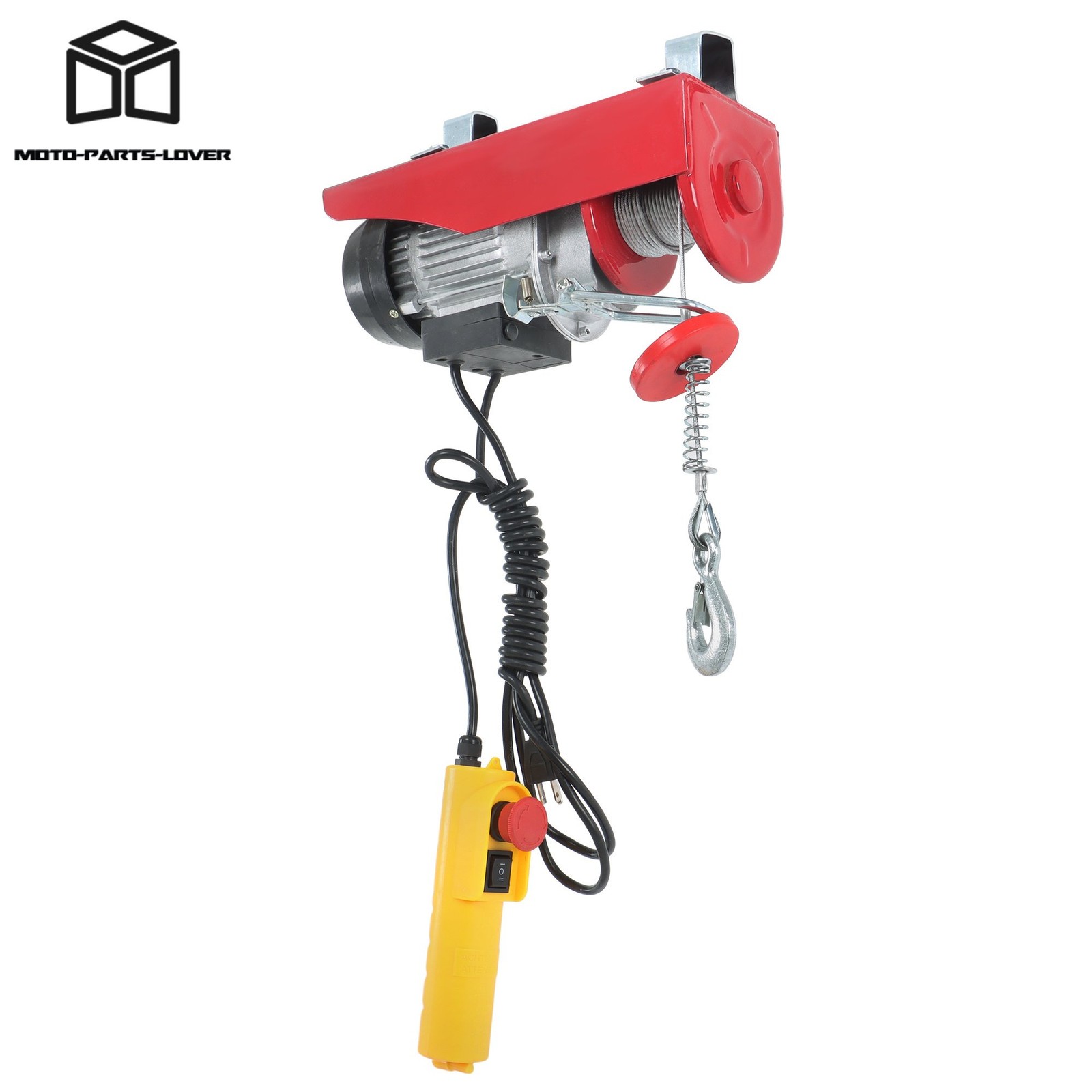 440lbs/200kg Mini Electric Hoist Single/Double Slings 6.6ft Wired Remote Control