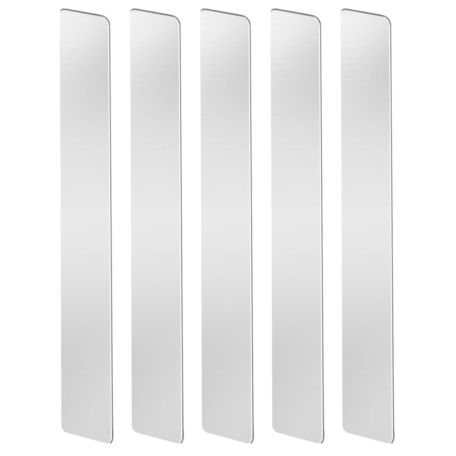 Metal Strips Stainless Steel Finishing Sheet Gap 12″x 1″x 0.02″, Silver