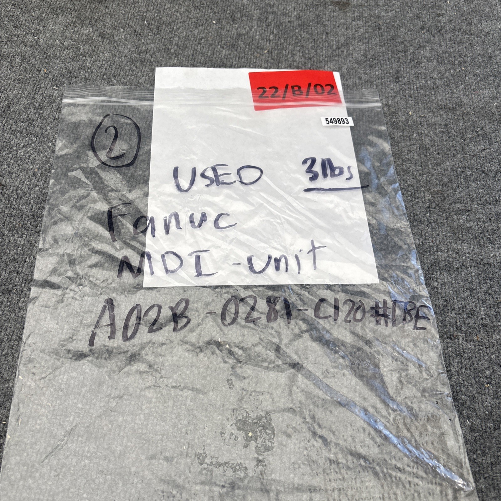 Fanuc Mdi Unit A02B–0281–C120 #TBE Control Panel Used