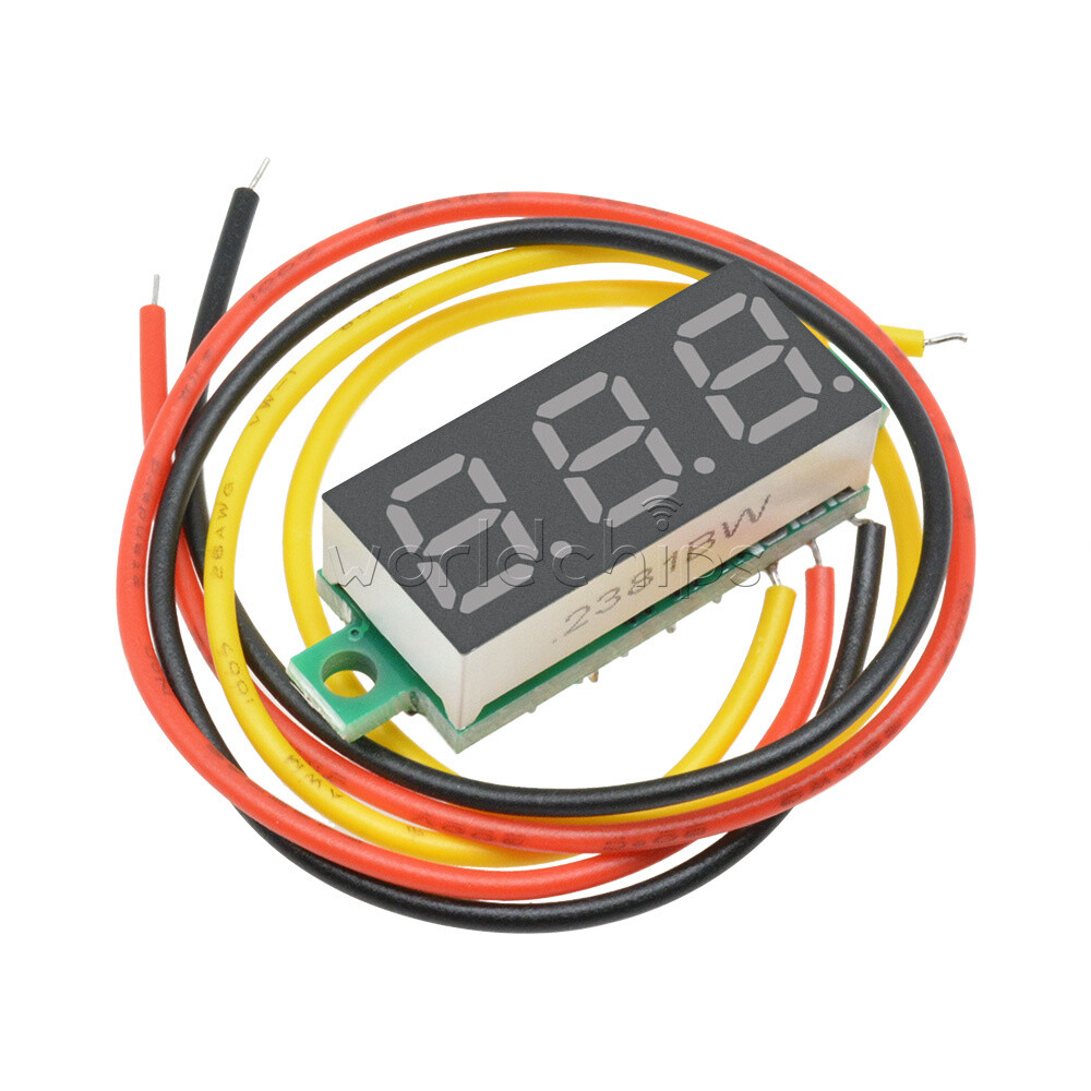 1-10PCS Mini DC0-100V 0.28In 3-Digital Voltmeter LED Voltage Panel Meter 3 Wire