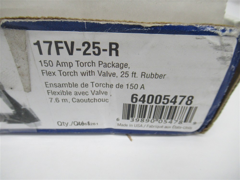 Radnor 64005478 , 17FV-25-R , Tig Torch Package Air Cooled , 150A