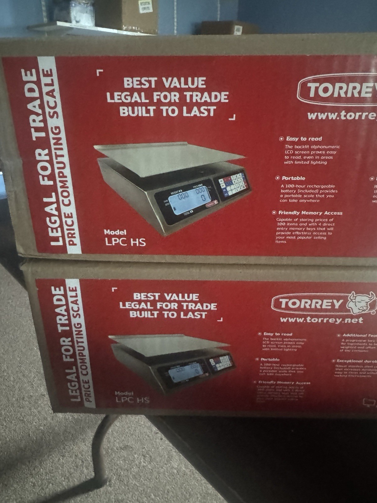 Tor-Rey LPC-40L 40Lb Portable Digital Computing Scale NTEP Legal for Trade