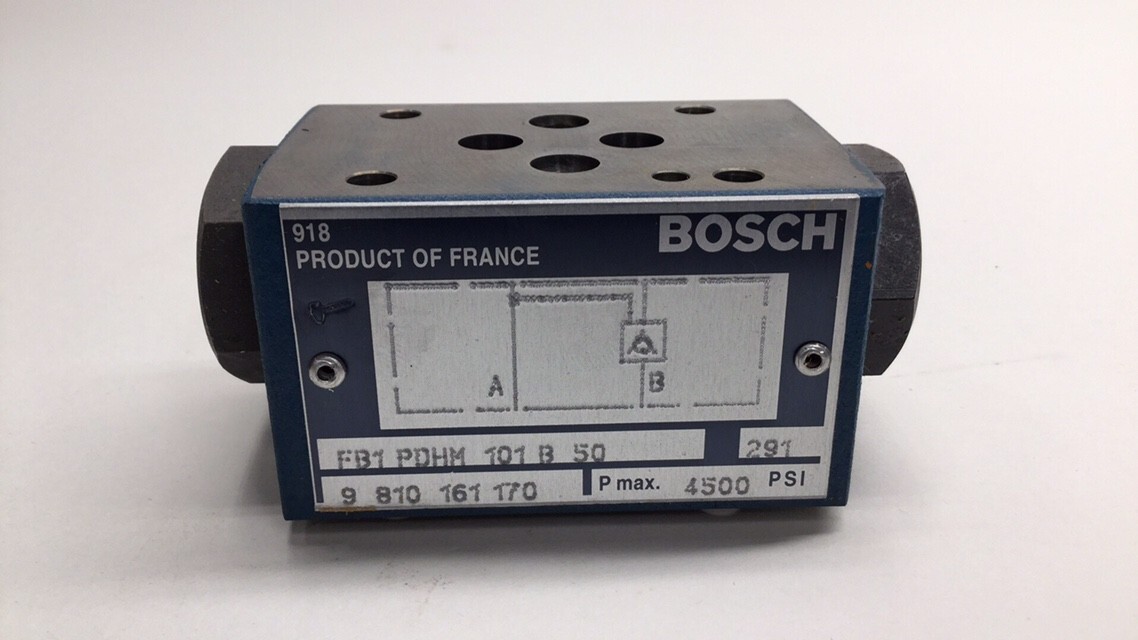 Bosch 9-810-161-170 Check Valve Block 9810161170 FB1-PDHM-101B50