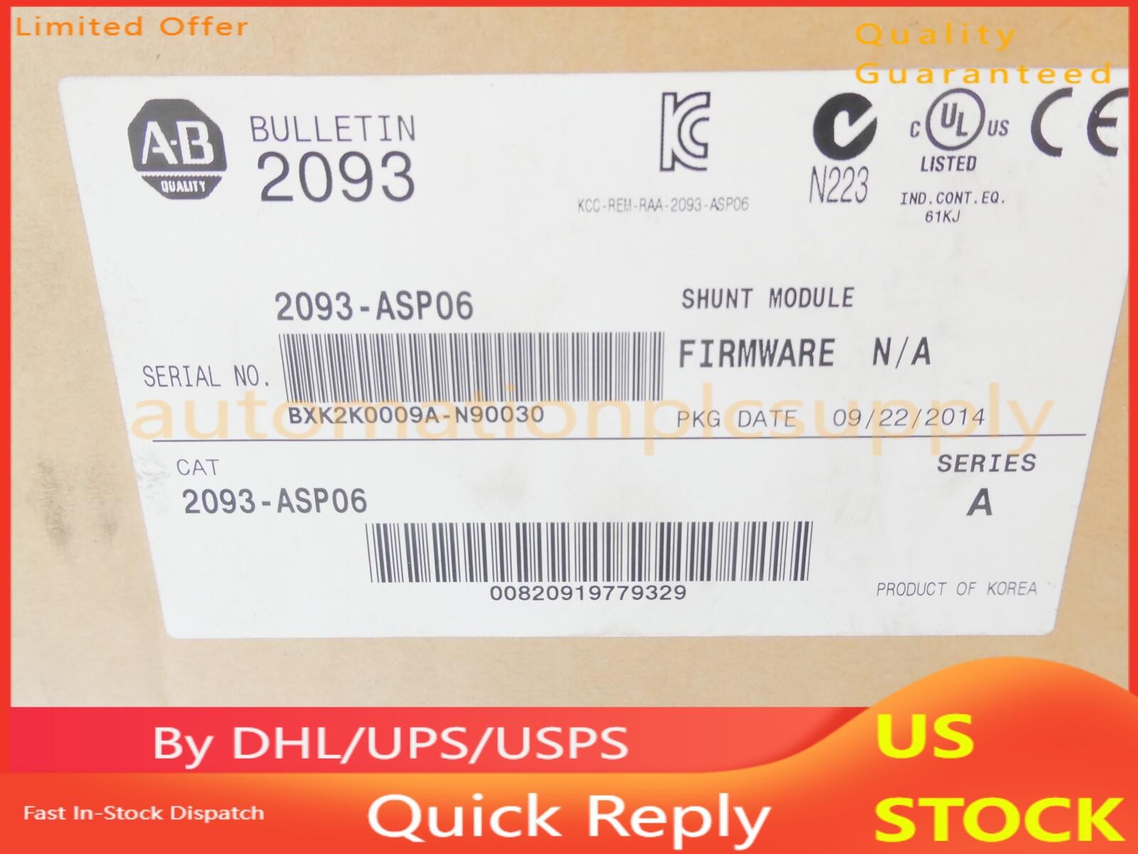 New AB 2093-ASP06 Free Shipping New in Box New Factory Sealed PLC US