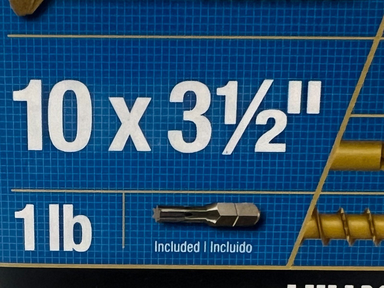 ONE POUND Hillman #10 x 3.5″ Premium Exterior Deck Screw 48603