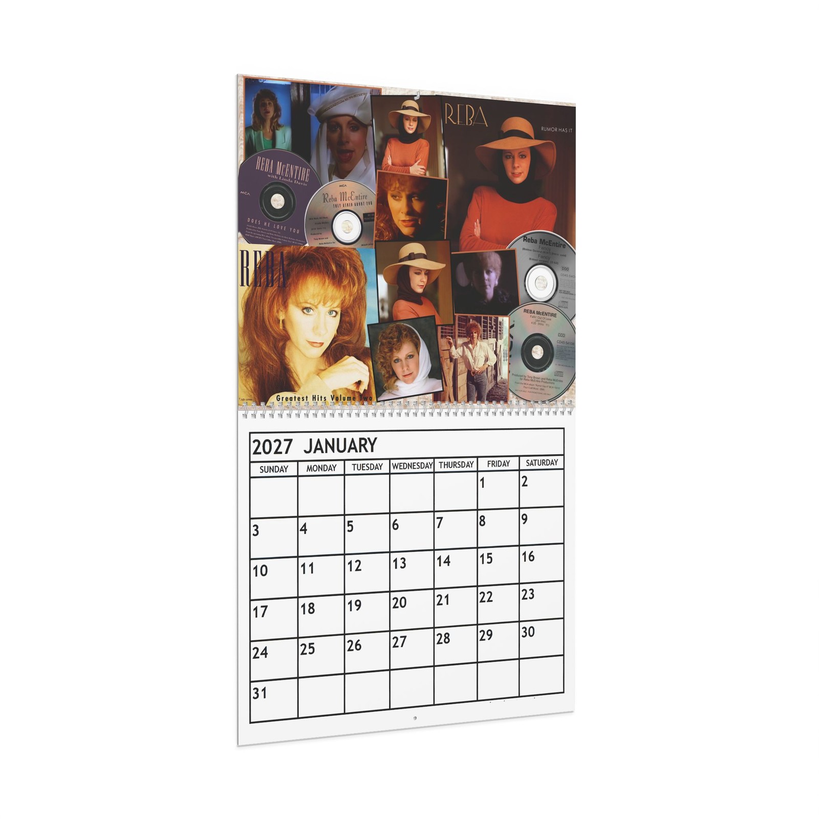 Reba McEntire 2027 Wall Calendar – Home Decor, Music Fan Gifts, Monthly